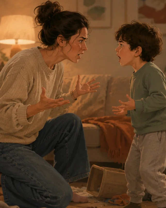 Every Request Becomes an Argument. A tense exchange giving way to a calm conversation between parent and child.