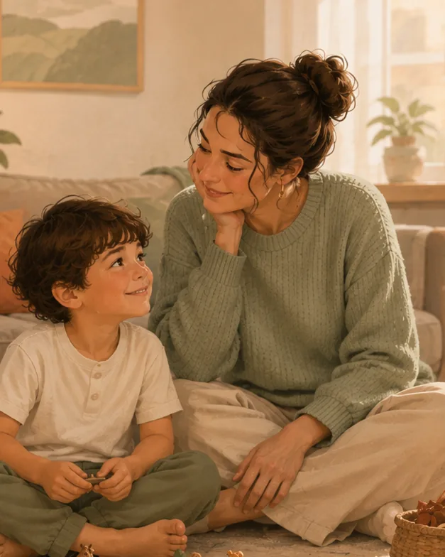 Recovering and Reconnecting. An overwhelming moment giving way to calm reconnection and play.