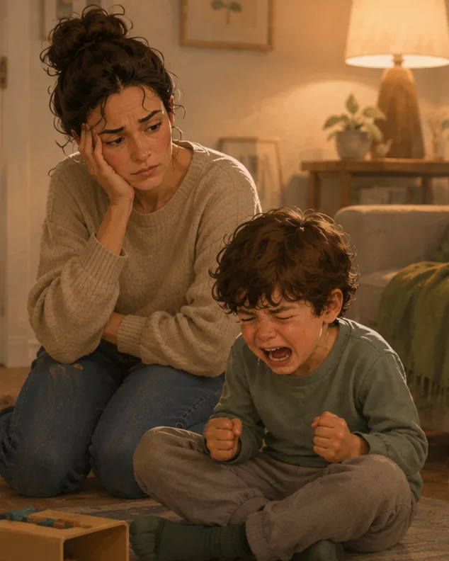 Small Frustrations Become Big Moments. An overwhelming moment giving way to calm reconnection and play.