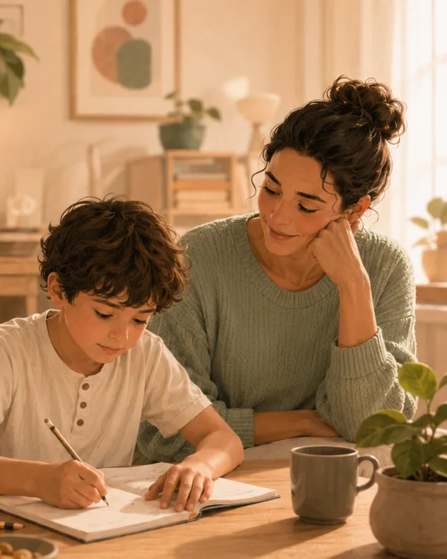 More Independent Focus. Homework frustration giving way to calmer, more independent focus.